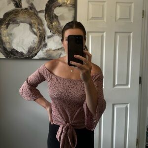 Mauve Fashion Nova Off The Shoulder Top